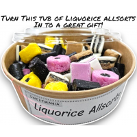 350g Traditional Liquorice Allsorts Kraft Tub 350g Traditional Liquorice Allsorts Kraft Tub