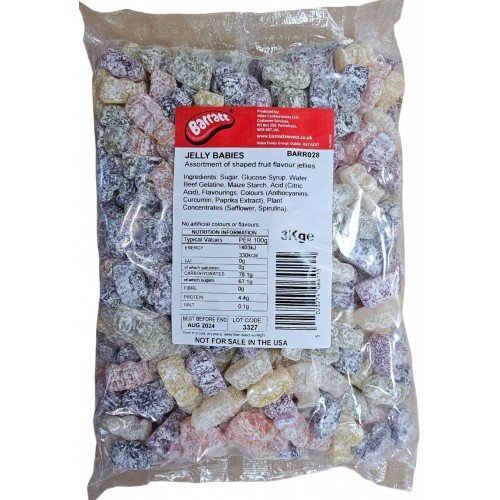 Traditional Dusted Jelly Babies 3kg Traditional Dusted Jelly Babies 3kg