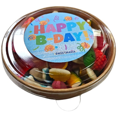 Happy B-Day Kraft Tub Happy B-Day Kraft Tub