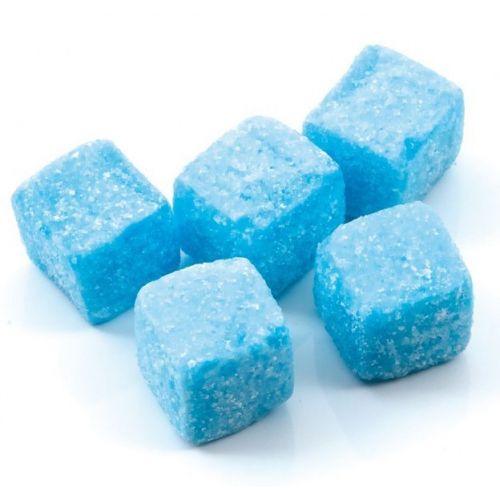 SOUR BLUE RASPBERRY CUBES SOUR BLUE RASPBERRY CUBES
