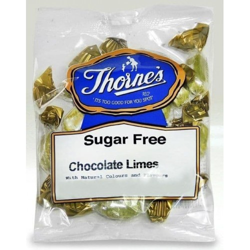 SUGAR FREE CHOC LIMES 90g SUGAR FREE CHOC LIMES 90g